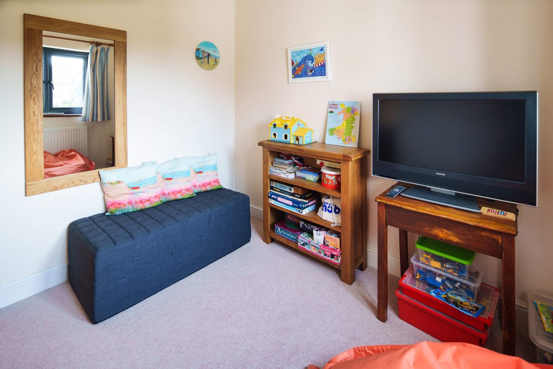 Children will love spending time in the playroom.