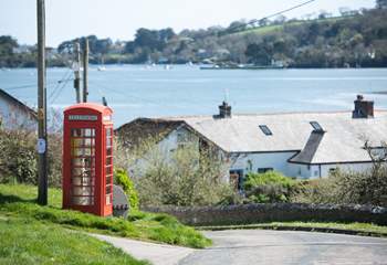 The traditional telephone box in centre of the charming, unspoilt village.  