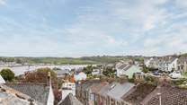 The pretty view over rooftops towards Instow and the estuary.