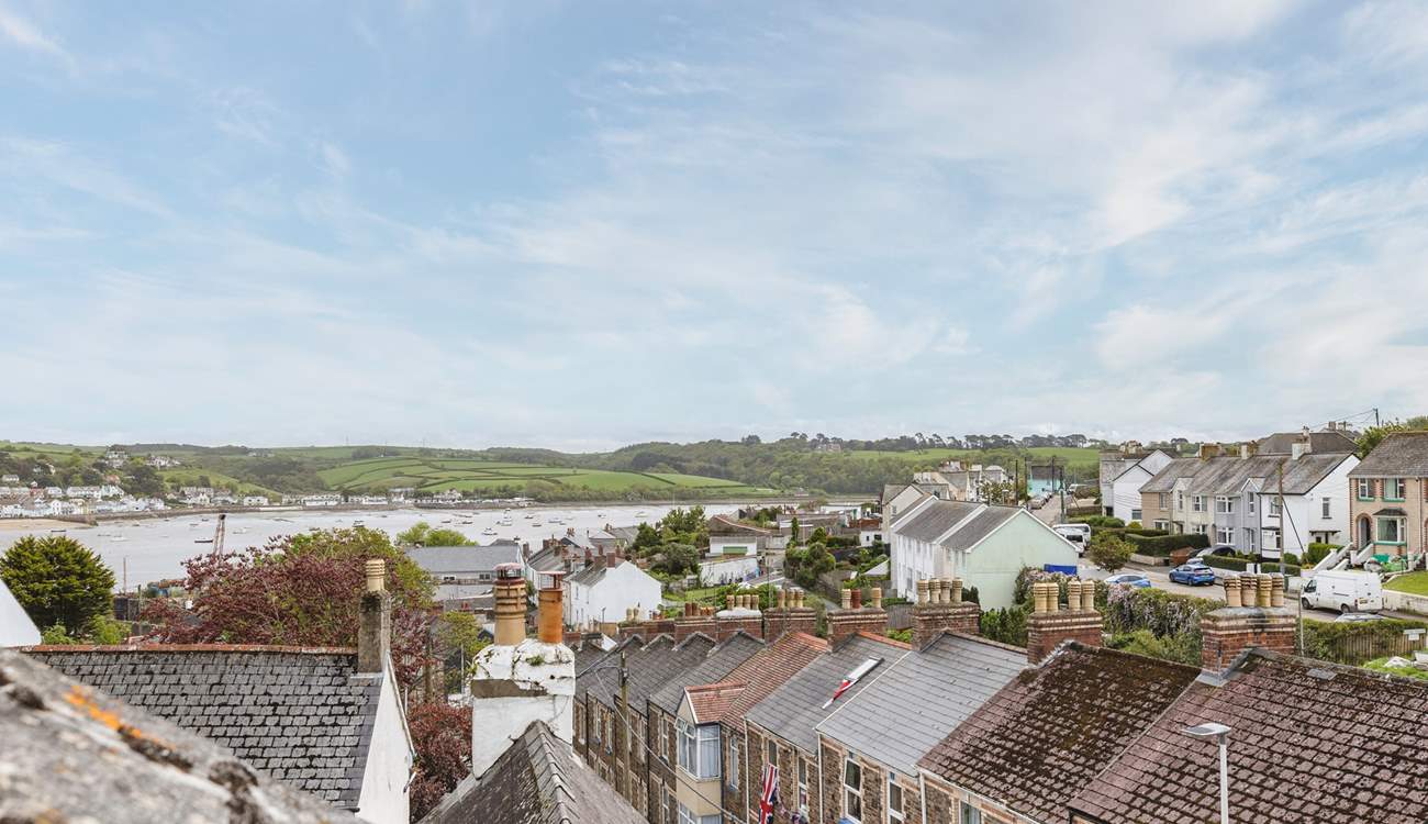 The pretty view over rooftops towards Instow and the estuary.