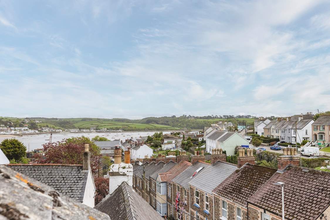 The pretty view over rooftops towards Instow and the estuary.