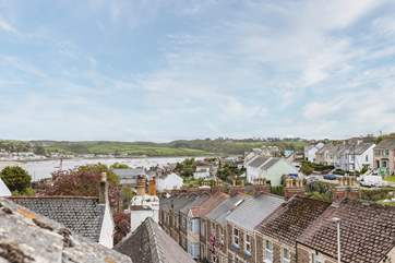 The pretty view over rooftops towards Instow and the estuary.