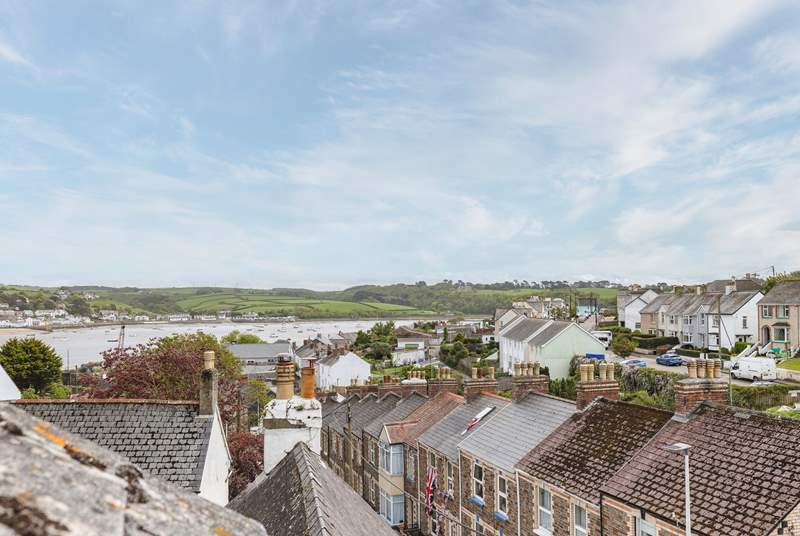 The pretty view over rooftops towards Instow and the estuary.