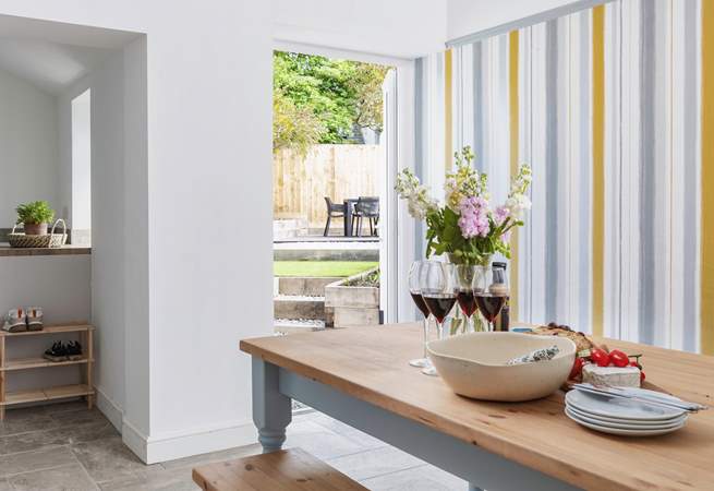 The back door leads out into the secluded rear garden. 