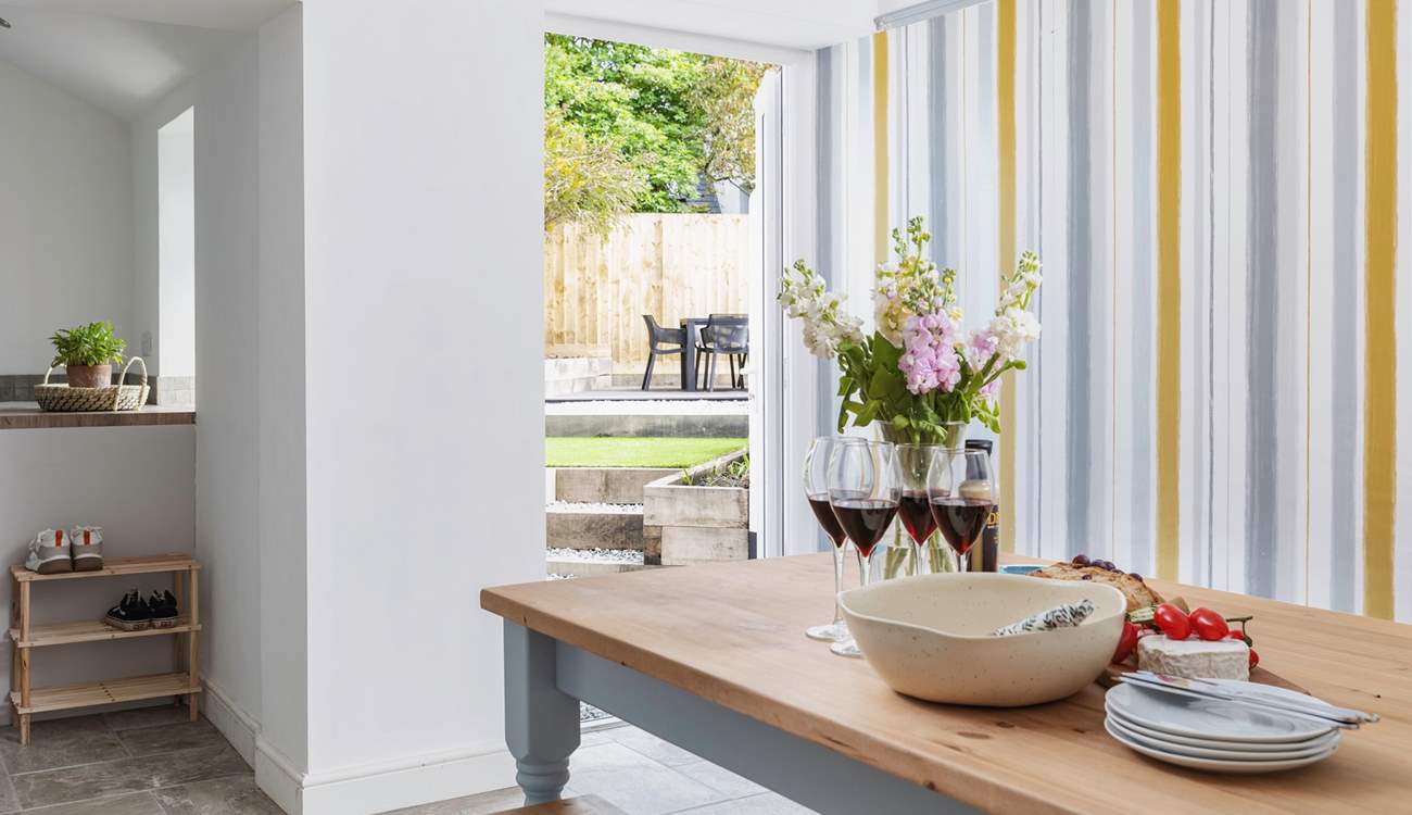 The back door leads out into the secluded rear garden. 