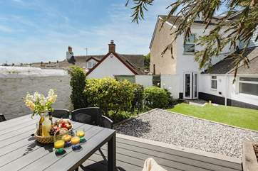 Enjoy al fresco dining in the secluded rear garden.