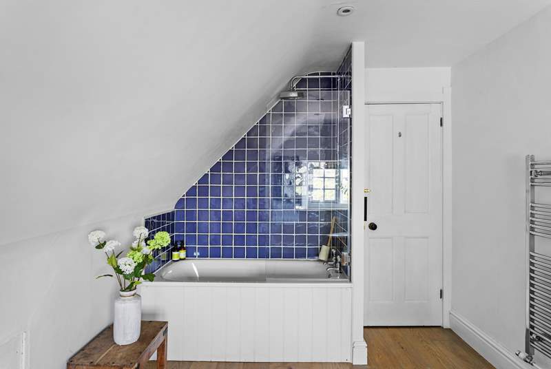 This bathroom sits next to bedroom 5 and although a little compact the view certainly makes up for this (please take care with the sloping ceiling).