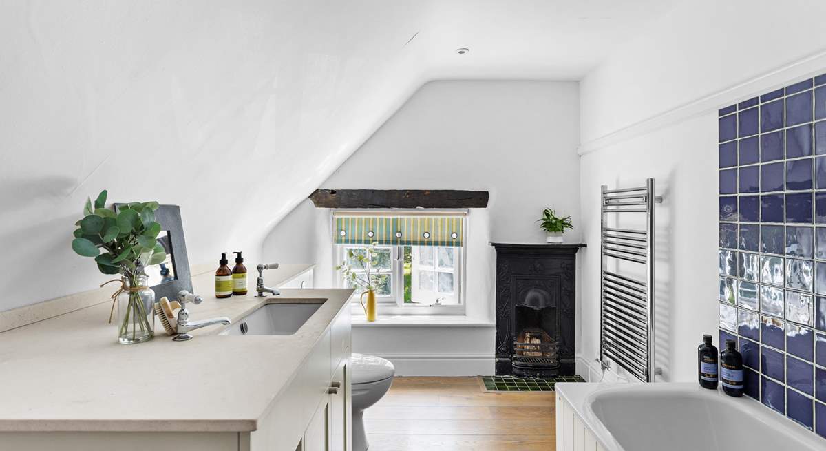 This lovely bathroom sits at the end of the corridor opposite bedroom 7.