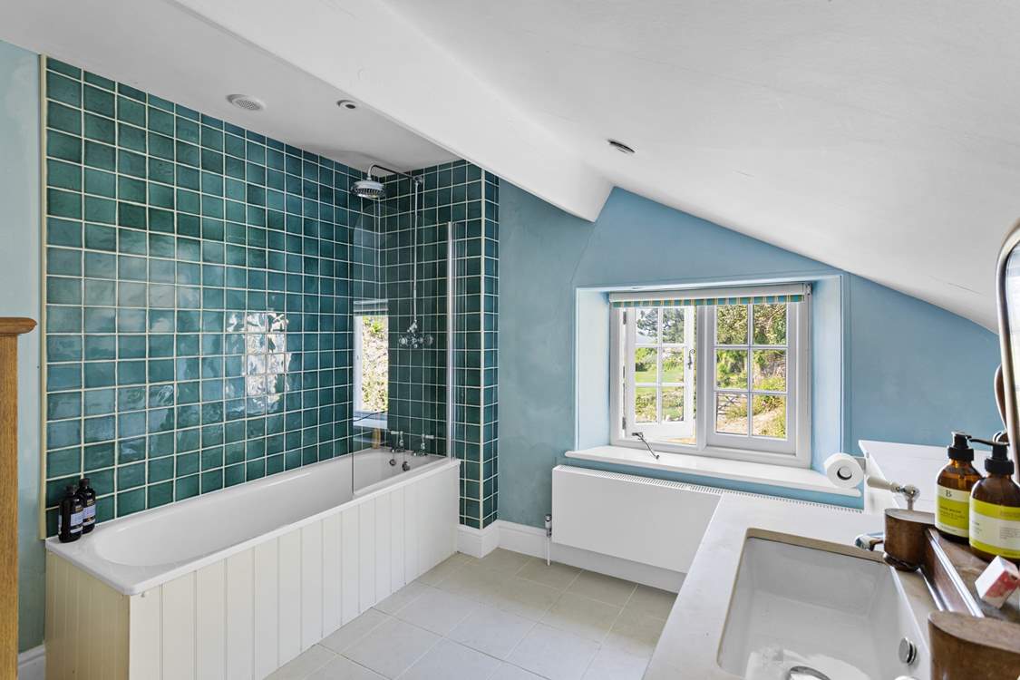A handy bathroom located on the first floor.