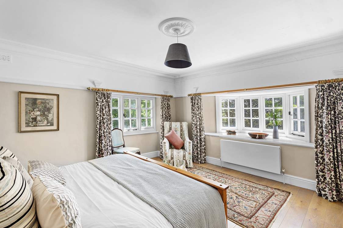 Bedroom 1 floods with light thanks to the dual aspect windows. This room also benefits from an en suite shower-room