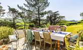 Al fresco dining with far reaching views to the sea. - Thumbnail Image