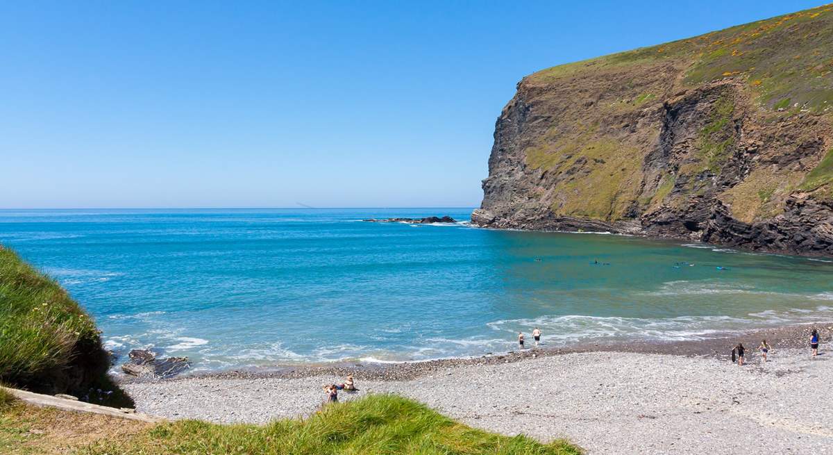 Crackington Haven is an idyllic village by the sea.