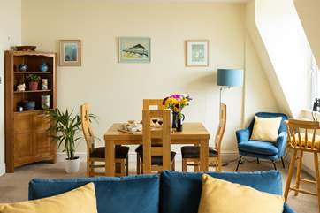The dining-table is perfect for chatting over dinner.