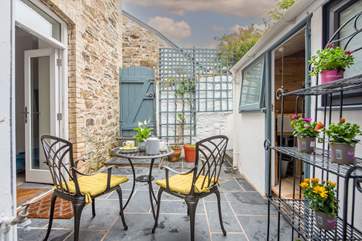 The lovely enclosed courtyard is a sun trap.