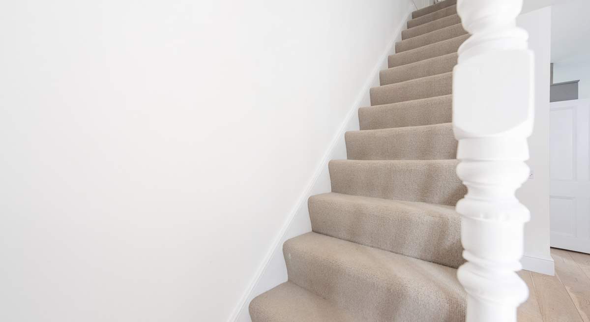 The stairs are true to the character of the cottage and narrow. 