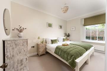 Bedroom 2 is a spacious twin room.