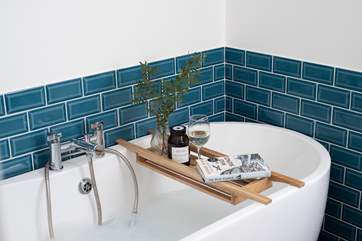 Enjoy a long soak after a busy day.