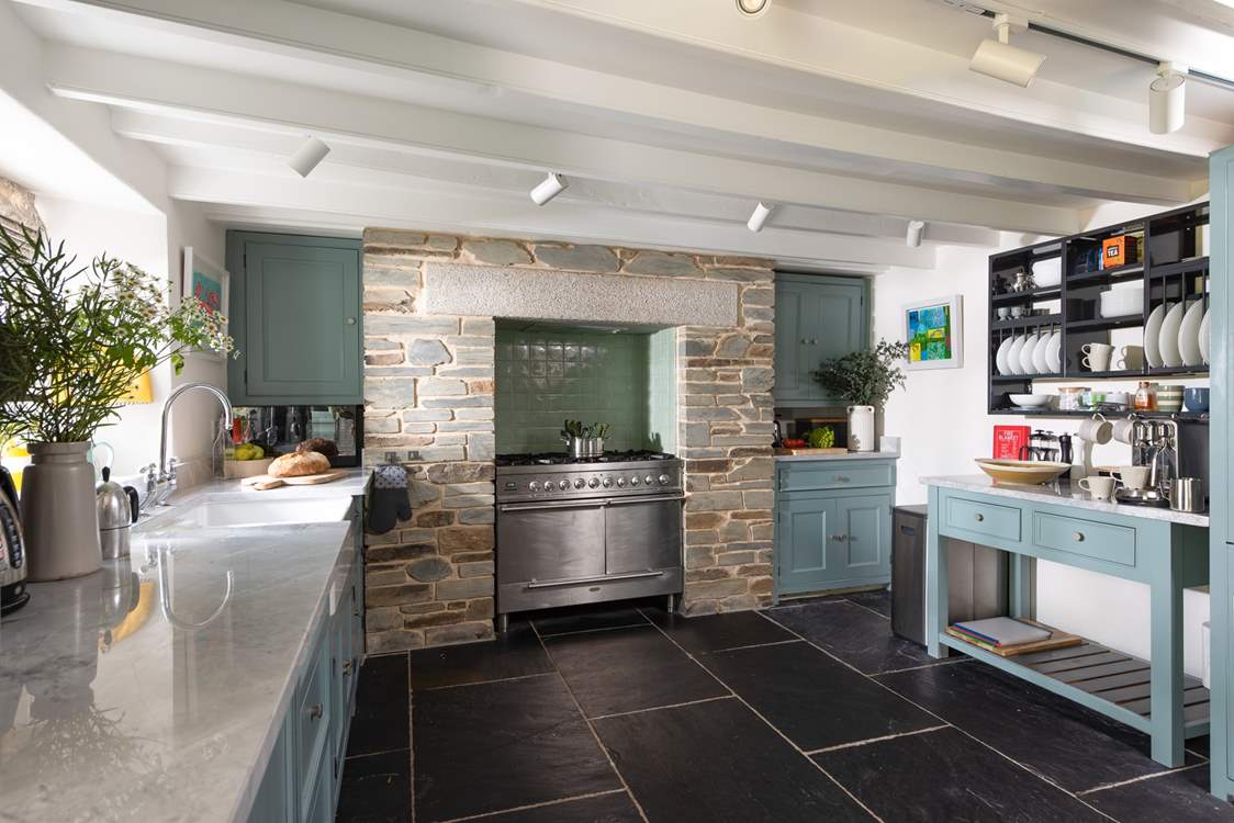 The swish kitchen has all the equipment you'll need to cook a holiday meal.