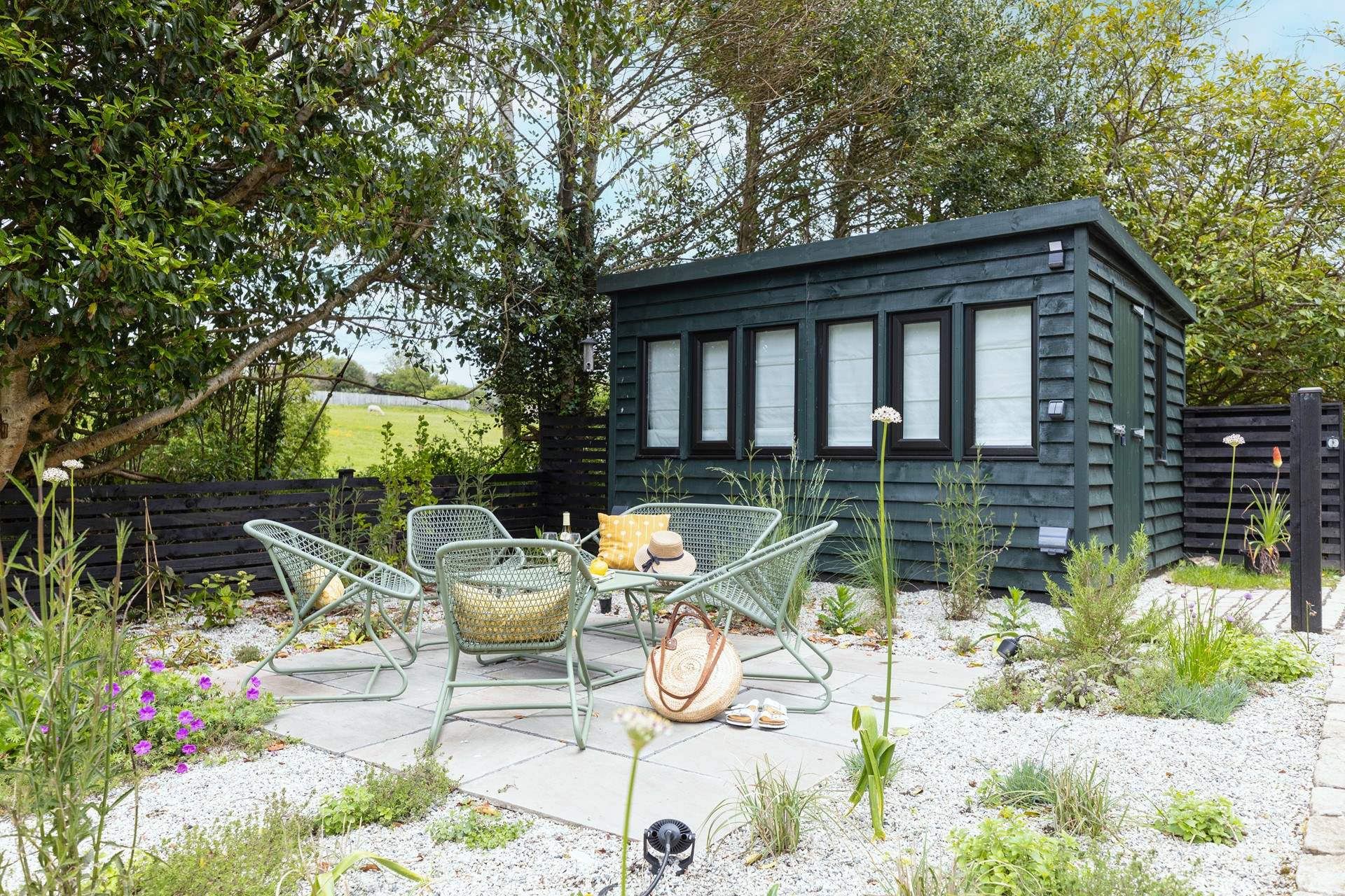 There's plenty of seating to enjoy in the outside spaces.