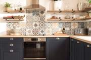 The kitchen area is oh so cute.