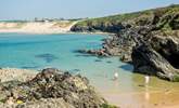 The north Cornwall coast is blessed with beautiful beaches, this is Crantock. - Thumbnail Image