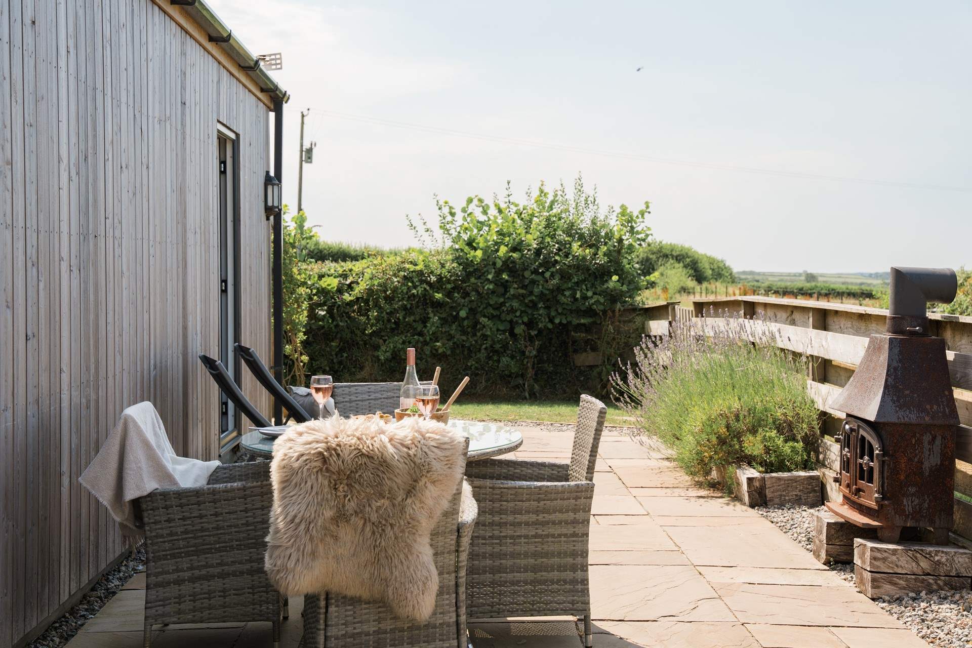 The outside space is truly idyllic. 