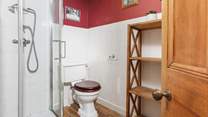 The shower-room is on the top floor.