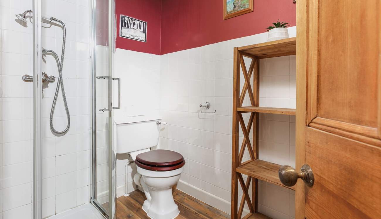 The shower-room is on the top floor.