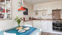 The dining-area is perfect for two!