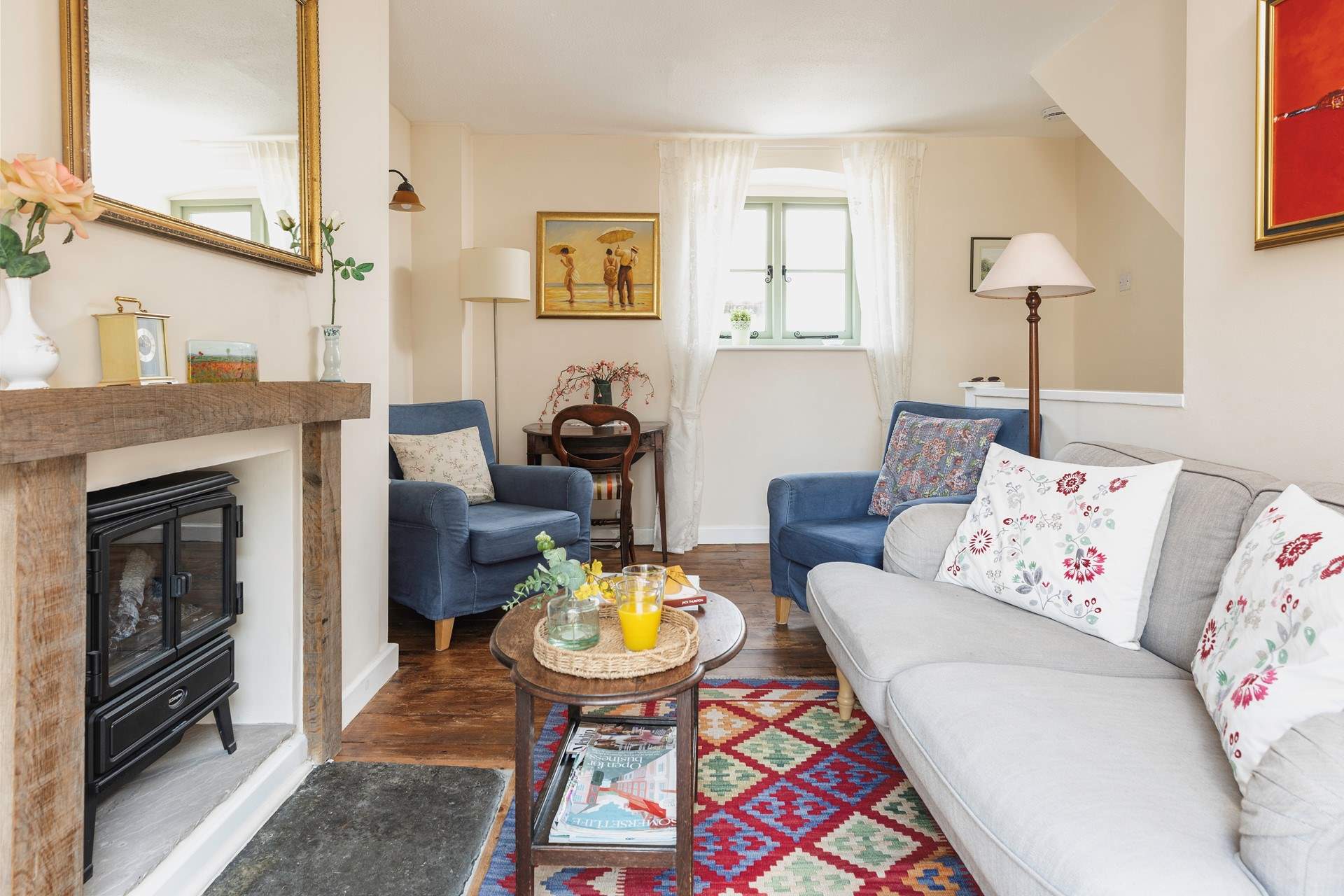 Cosy up with a good book on the comfy sofa.