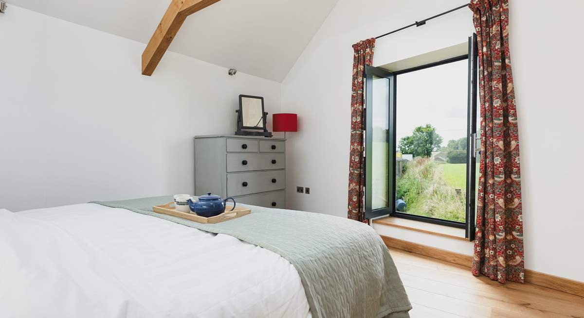 Views across the surrounding countryside can be found in the super-king bedroom.