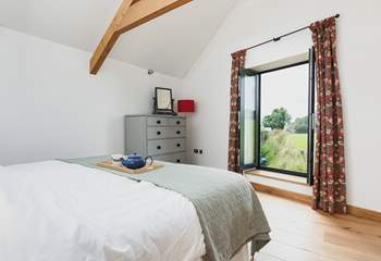 Views across the surrounding countryside can be found in the super-king bedroom.