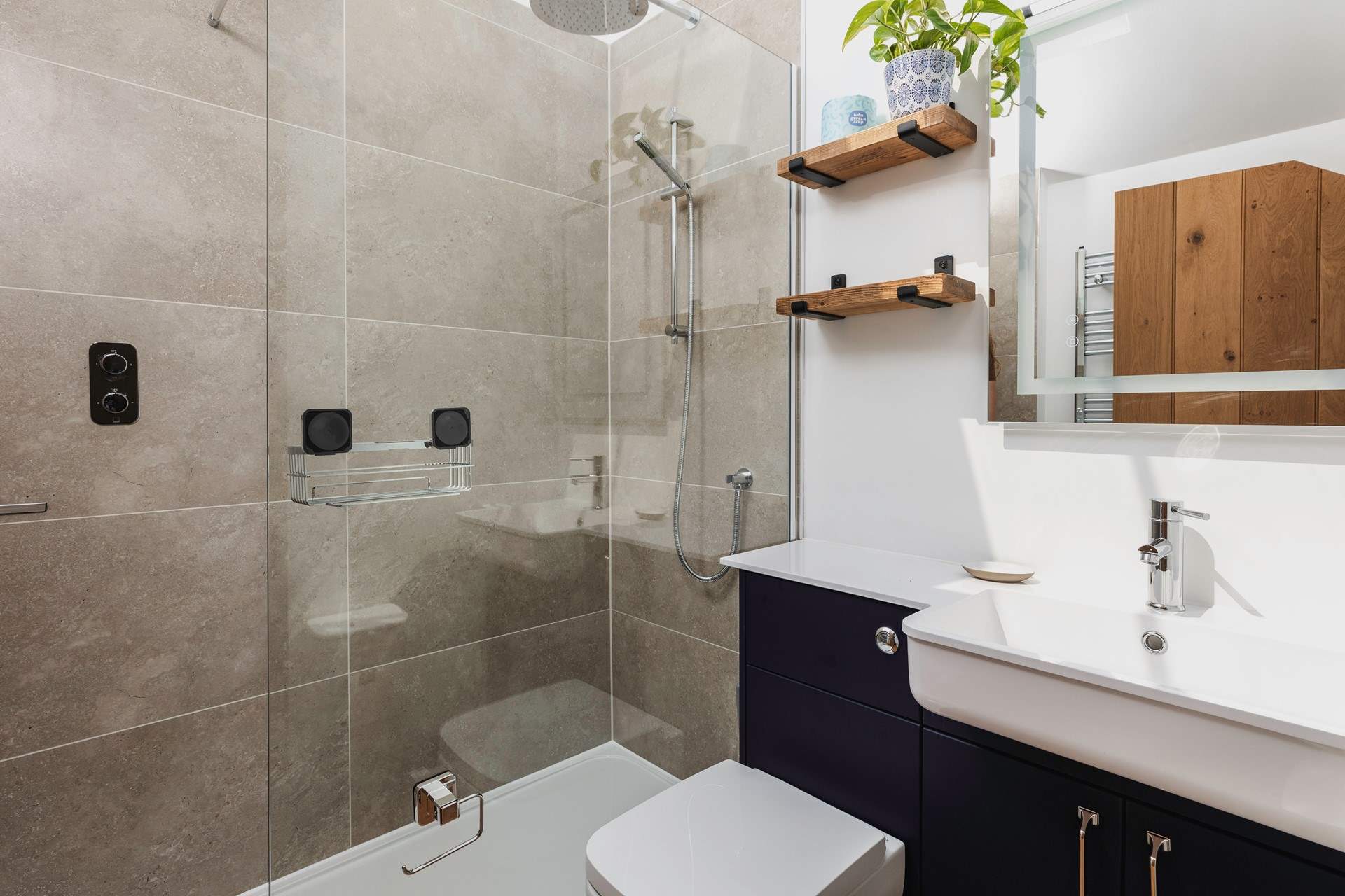 The en suite is well appointed.