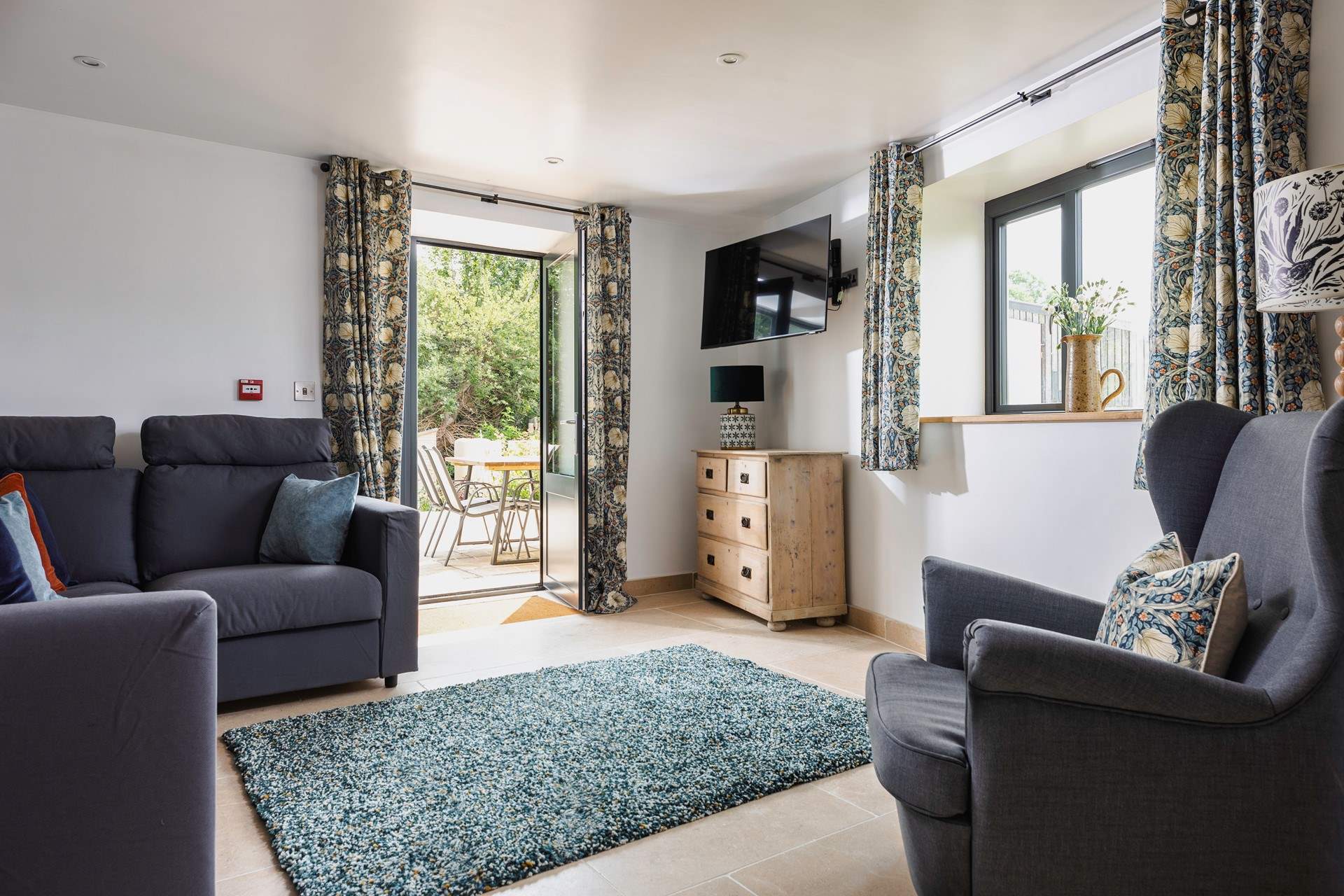 Find a seat at the end of the day to relax.