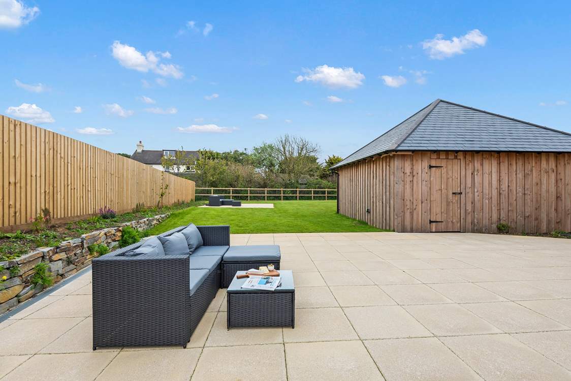 And a separate lawn area for the kids to let off steam.
