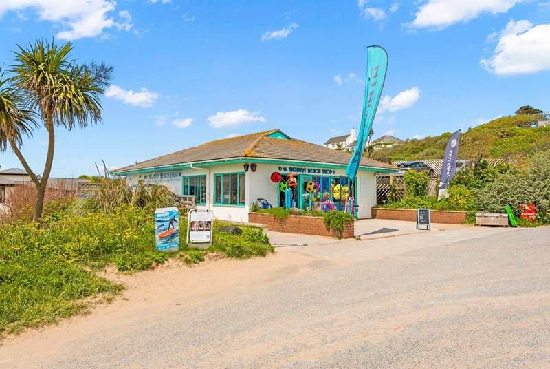 Watersports and beach fun galore. Bigbury Beach shop will equip the whole family for that action-packed day on the beach.