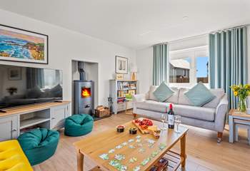After a busy day, relax on the comfy sofas and watch a movie on the Smart TV. The wood-burner will keep you cosy throughout the seasons.