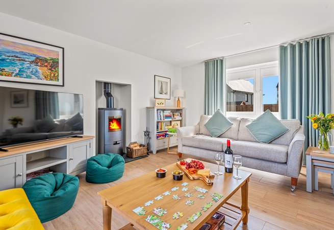 After a busy day, relax on the comfy sofas and watch a movie on the Smart TV. The wood-burner will keep you cosy throughout the seasons.