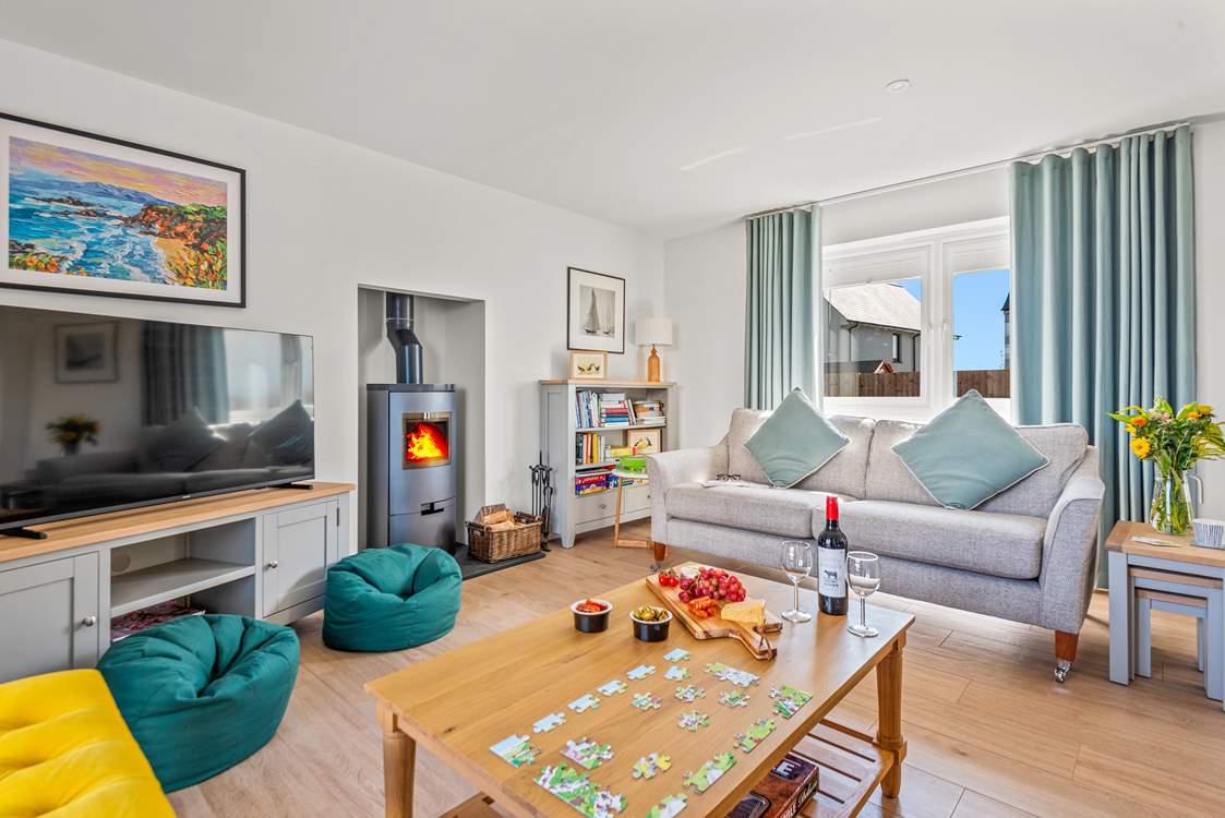 After a busy day, relax on the comfy sofas and watch a movie on the Smart TV. The wood-burner will keep you cosy throughout the seasons.