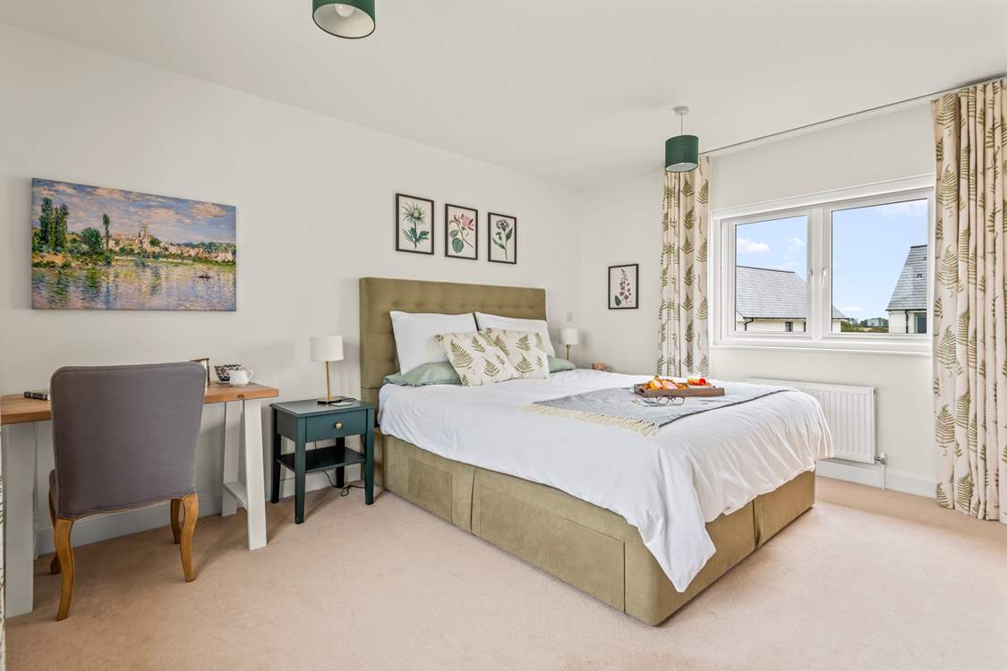 The bedrooms are all stylishly furnished, this is bedroom 1.