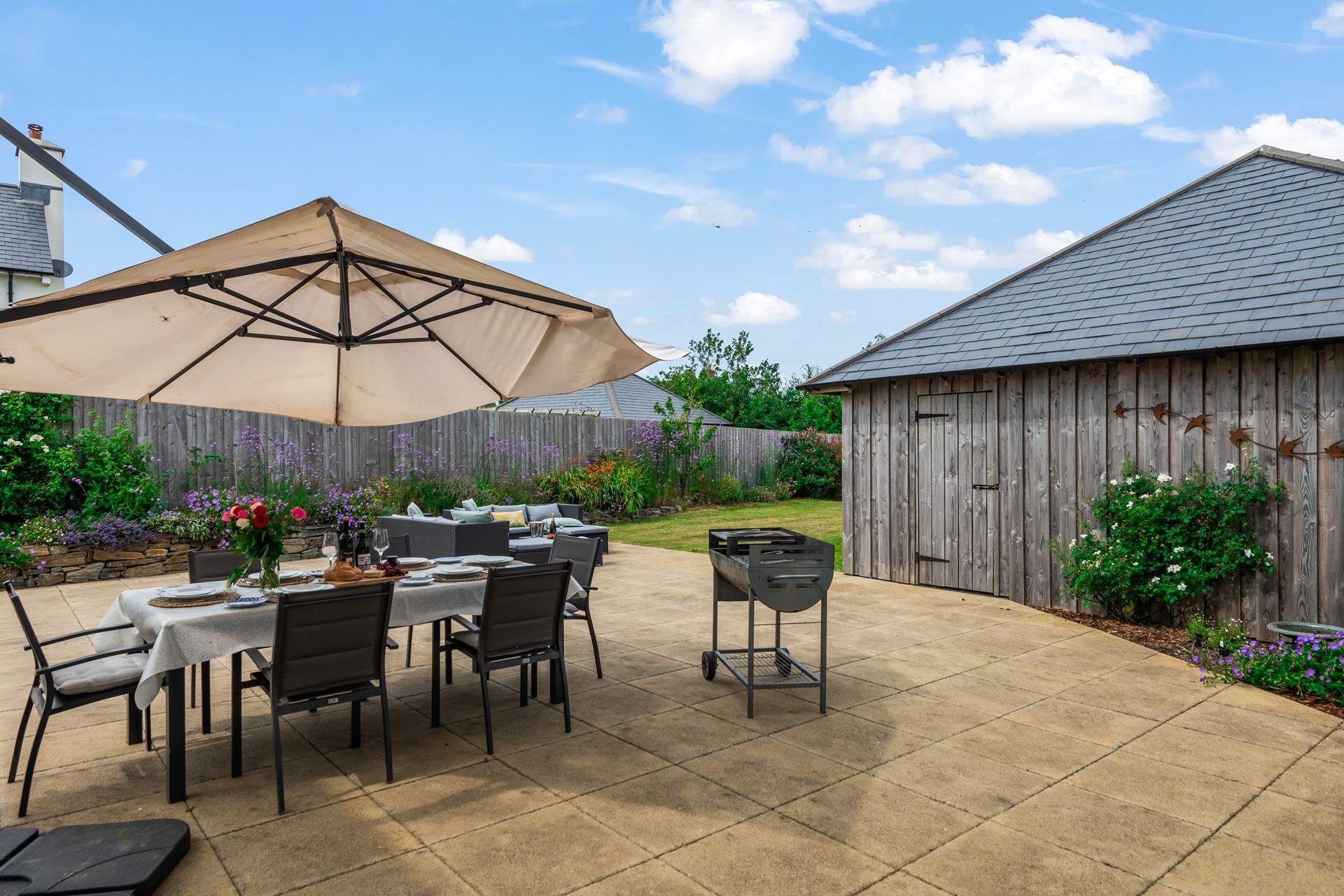 There's oodles of space on the patio for al fresco dining and lounging in the sun.