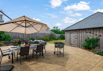 There's oodles of space on the patio for al fresco dining and lounging in the sun.