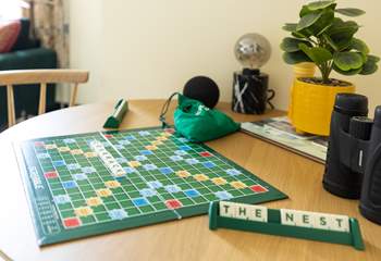 The sitting-room has a dining area, perfect for an after dinner board game.