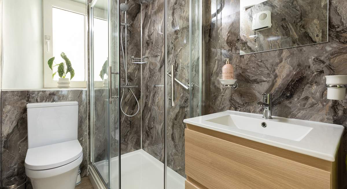 The stylish shower-room for a refreshing shower after a busy day.