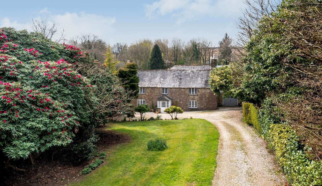 The sweeping drive leads to Pengelly Manor.