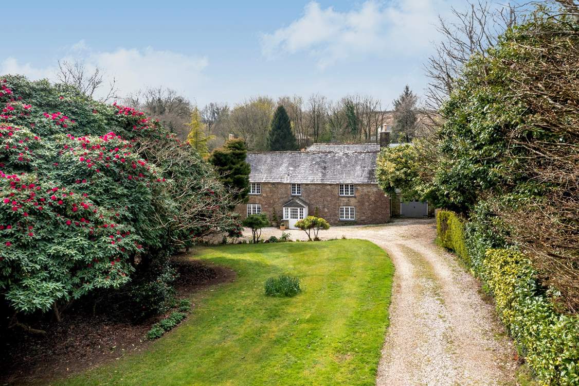 The sweeping drive leads to Pengelly Manor.