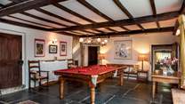 The games-room is perfect for entertaining the family.