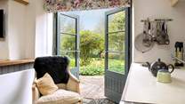 Relax by the back door and let the fresh air in.