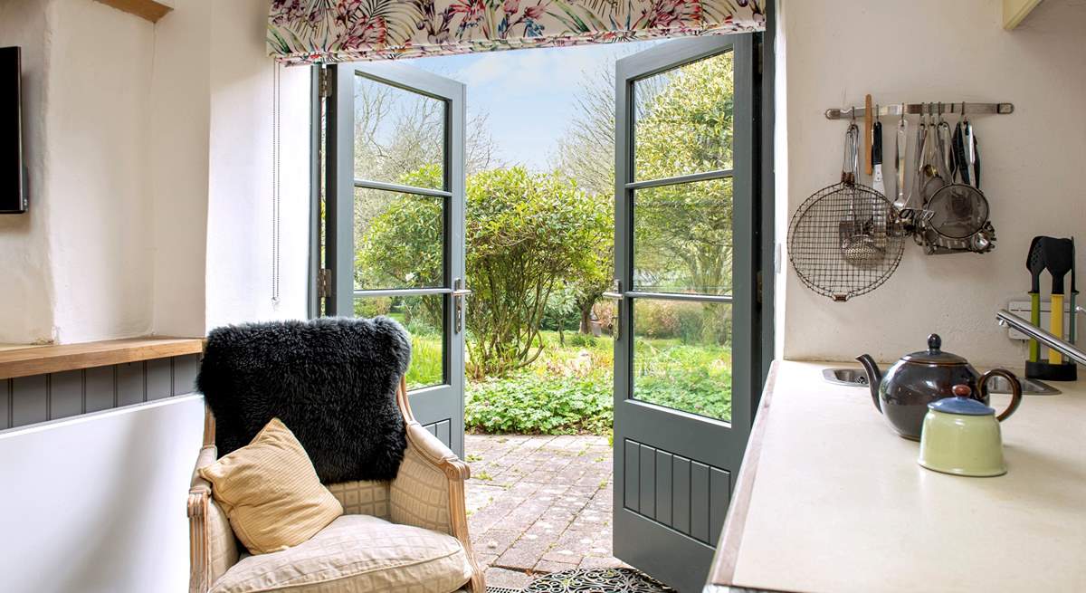 Relax by the back door and let the fresh air in.