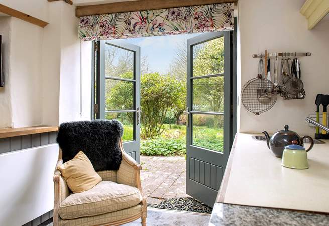 Relax by the back door and let the fresh air in.